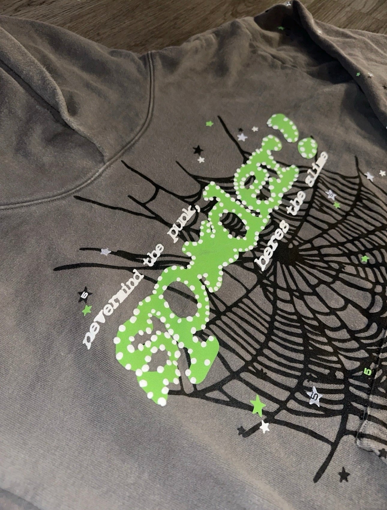 Sp5der Punk V2 Slate Grey Hoodie