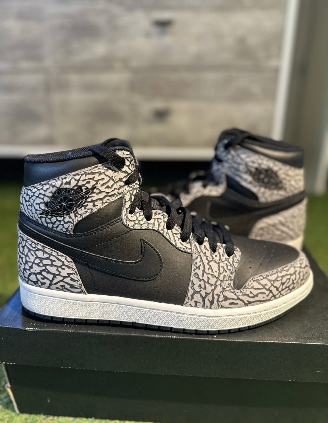 Jordan 1 High Un-Supreme Black Elephant