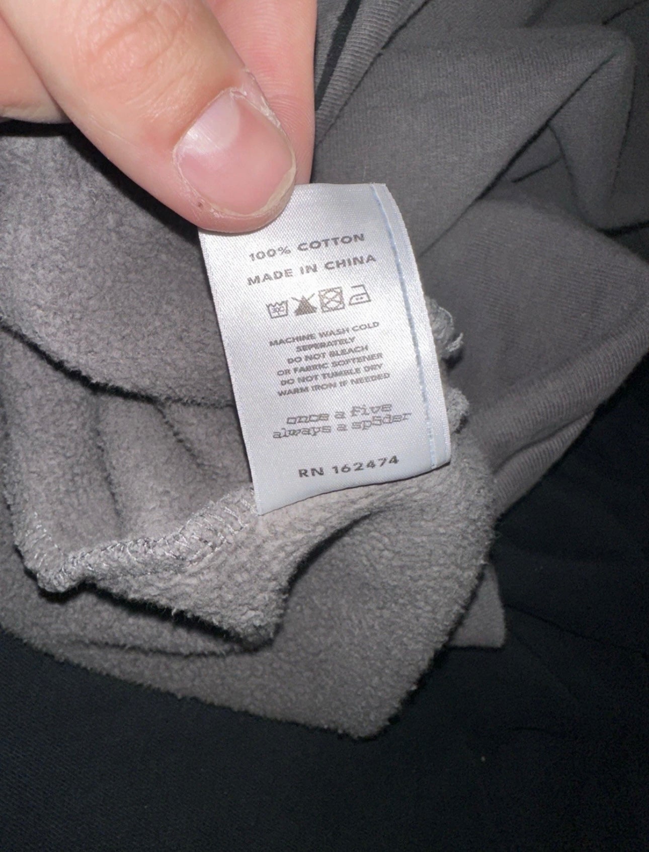 Sp5der Punk V2 Slate Grey Hoodie