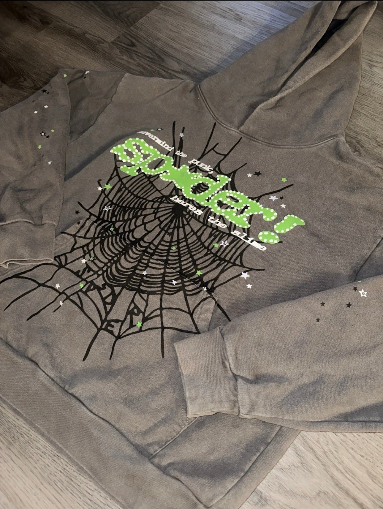 Sp5der Punk V2 Slate Grey Hoodie