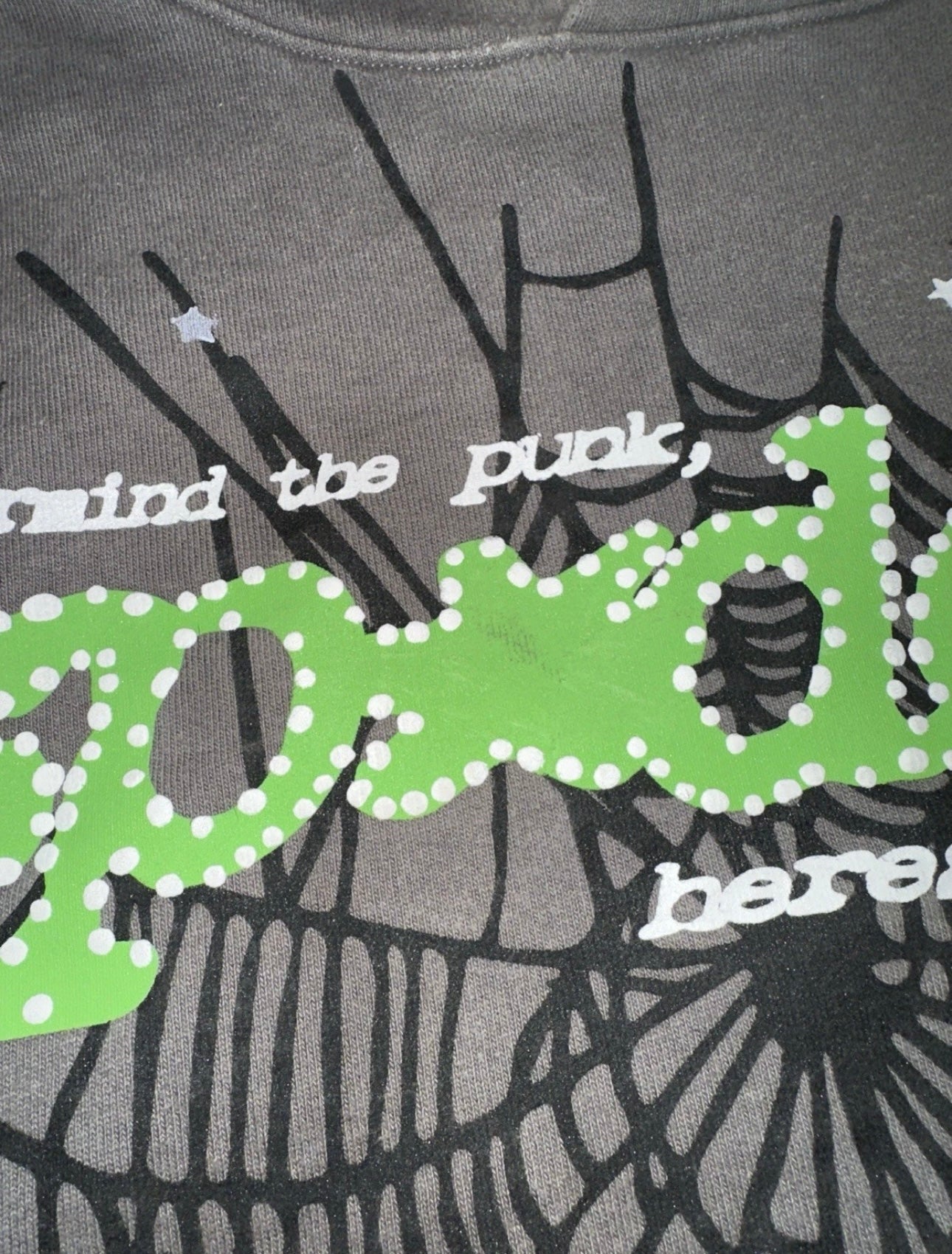 Sp5der Punk V2 Slate Grey Hoodie