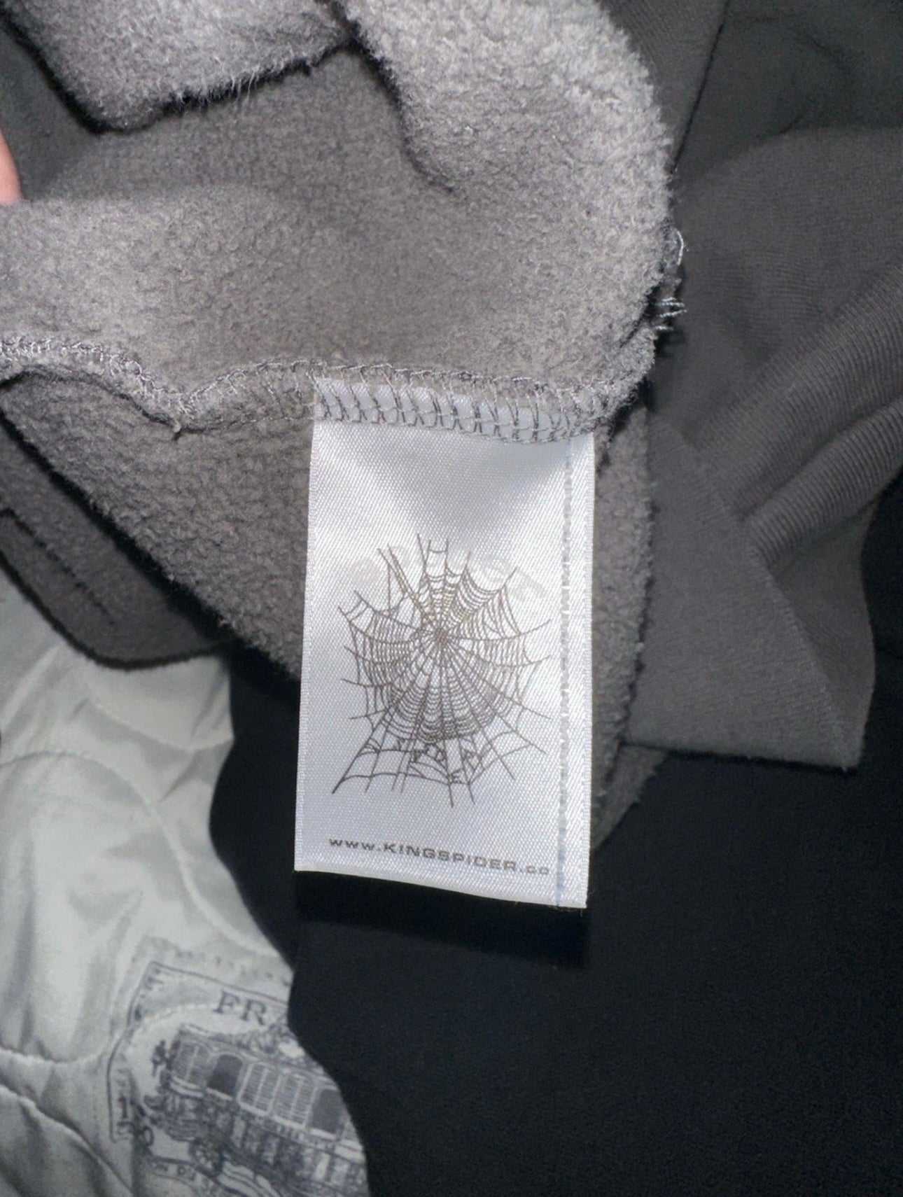 Sp5der Punk V2 Slate Grey Hoodie