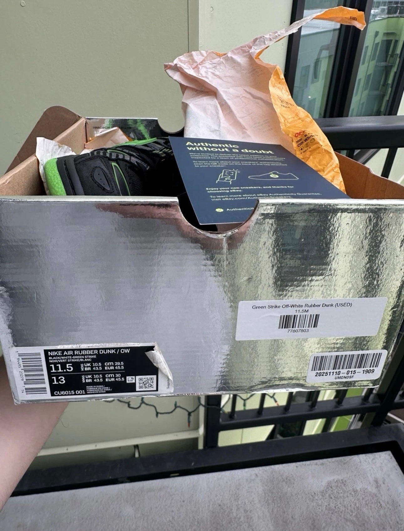 Nike Air Rubber Dunk x Off White Green Strike