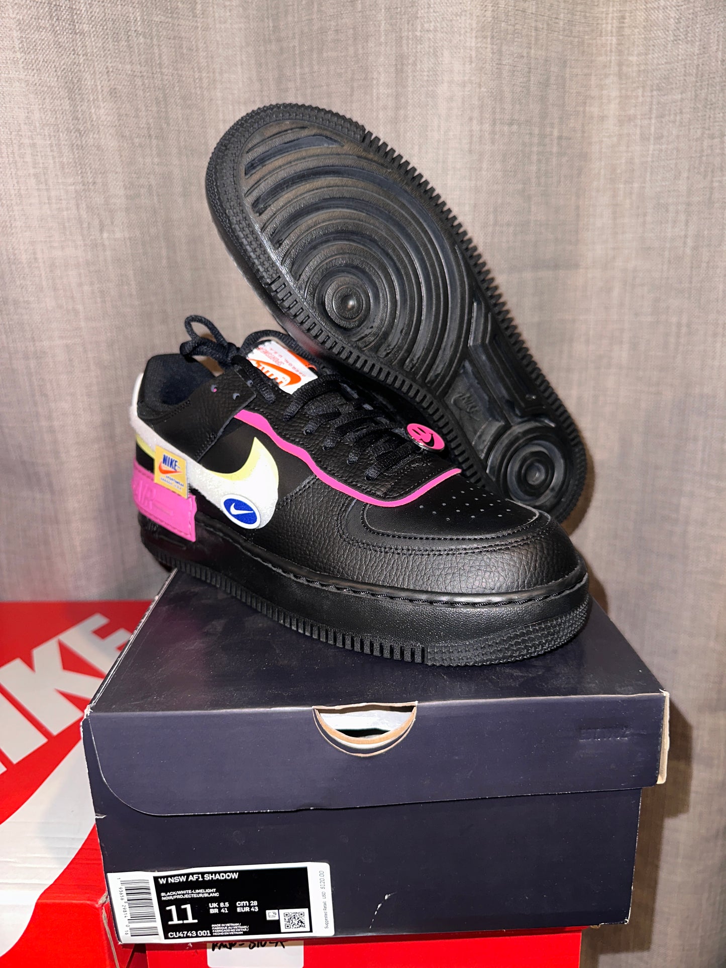 Nike Air Force 1 Cosmic Fuschia Removable Patches (Women’s)